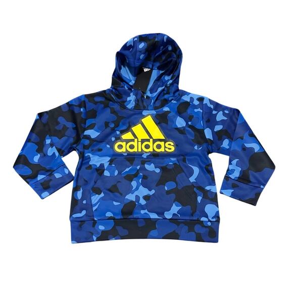 Adidas Boys 2-Piece Hoodie & Jogger Pants Set Size 4 Blue Camo Black NWT - Picture 2 of 8